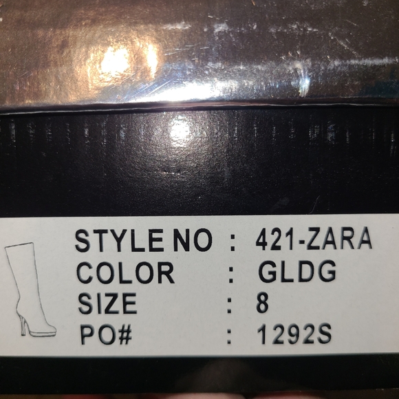 Ellie size 8 gold Zara 2 Gold glitter boots - Picture 5 of 6